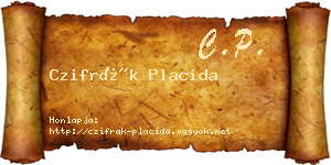 Czifrák Placida névjegykártya